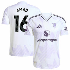 Amad Diallo Manchester United 2025/26 Away Player Jersey Discount - White 