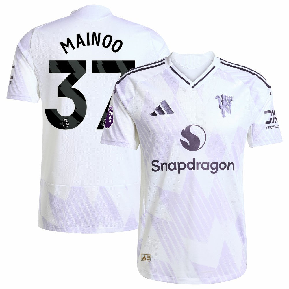 Kobbie Mainoo Manchester United 2025/26 Away Player Jersey Discount - White 
