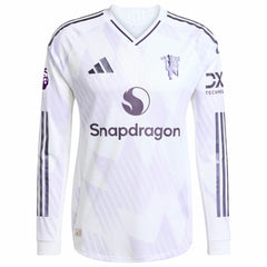Bruno Fernandes Manchester United 2025/26 Away Long Sleeve Player Jersey Discount - White 