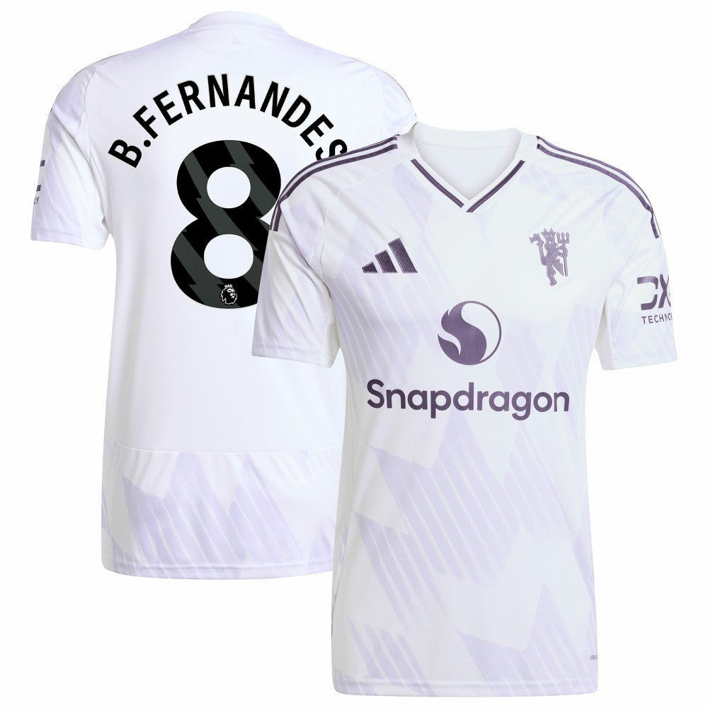 Bruno Fernandes Manchester United 2025/26 Away Replica Player Jersey Discount - White 
