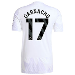 Alejandro Garnacho Manchester United 2025/26 Away Replica Player Jersey Discount - White 