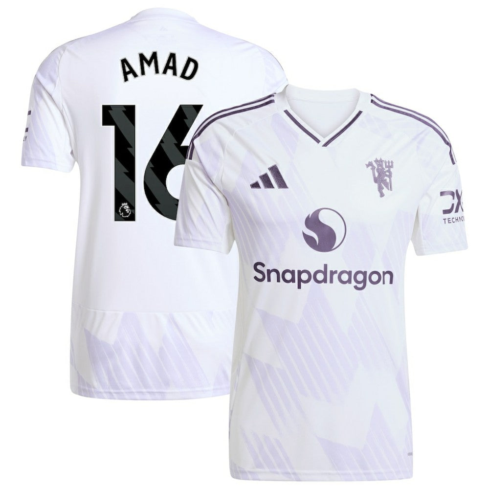Amad Diallo Manchester United 2025/26 Away Replica Player Jersey Discount - White 