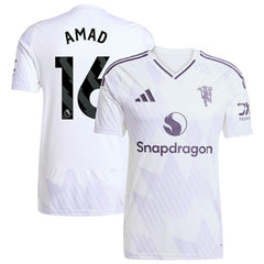 Amad Diallo Manchester United 2025/26 Away Replica Player Jersey Discount - White 