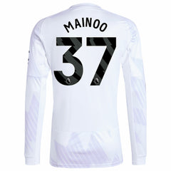 Kobbie Mainoo Manchester United 2025/26 Away Replica Long Sleeve Player Jersey Discount - White 