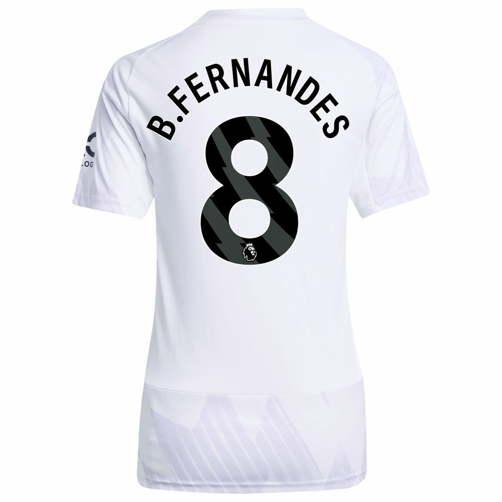 Bruno Fernandes Manchester United Women's 2025/26 Away Replica Player Jersey Discount - White 