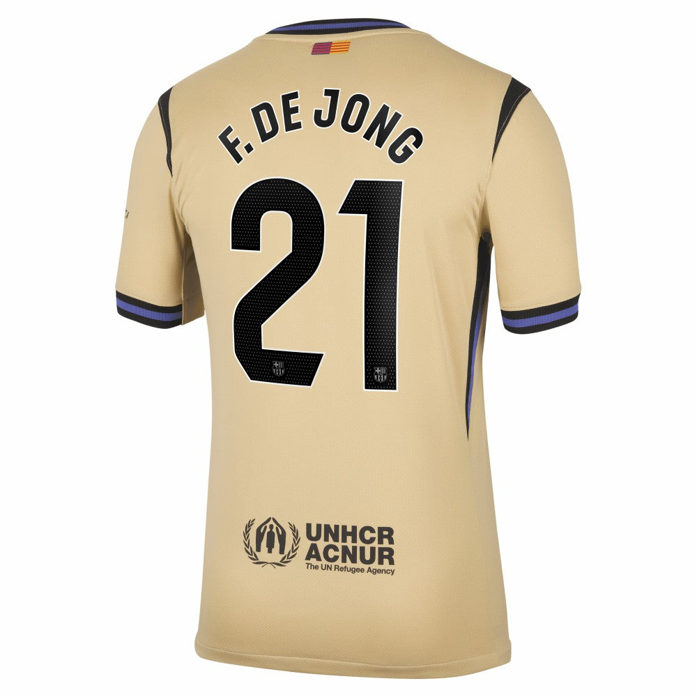 Frenkie de Jong Barcelona 2025/26 Away Stadium Replica Jersey on sale - Gold 