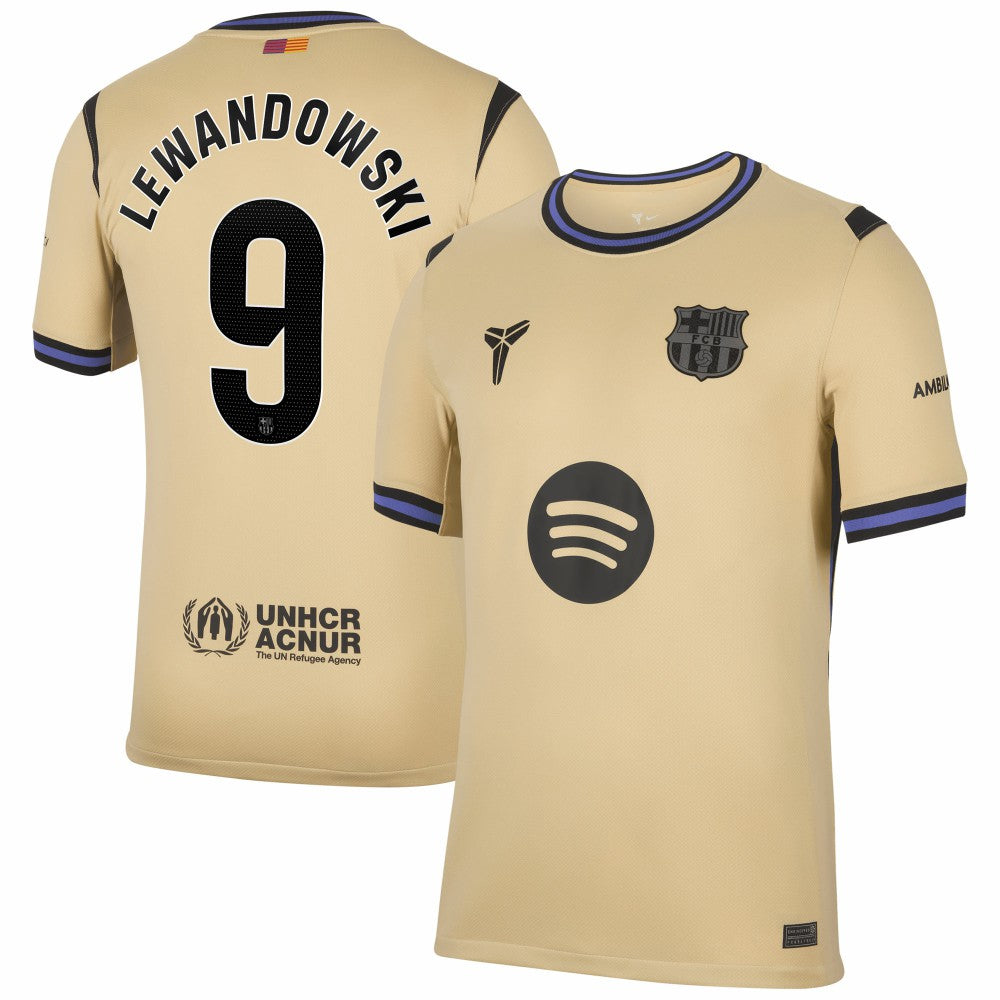 Robert Lewandowski Barcelona 2025/26 Away Stadium Replica Jersey on sale - Gold 