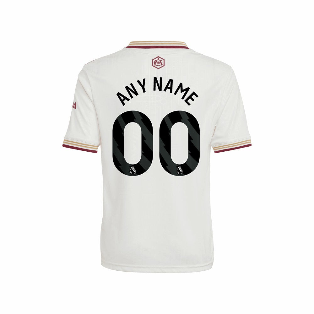 Arsenal Youth 2025/26 Third Replica Custom Jersey on sale - White 