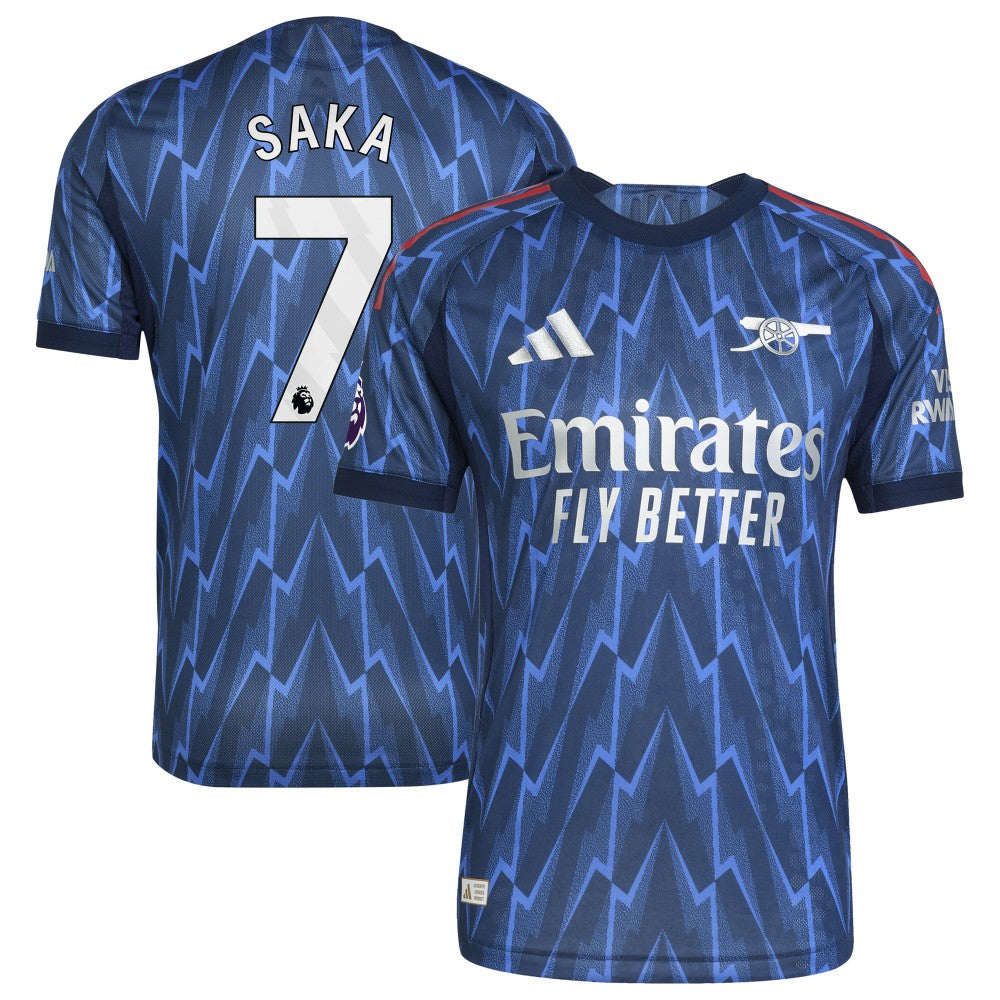 Bukayo Saka Arsenal 2025/26 Away Player Jersey on sale - Blue 