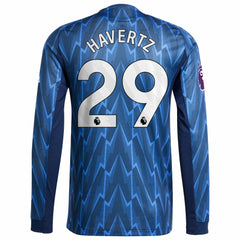 Kai Havertz Arsenal 2025/26 Away Long Sleeve Player Jersey on sale - Blue 