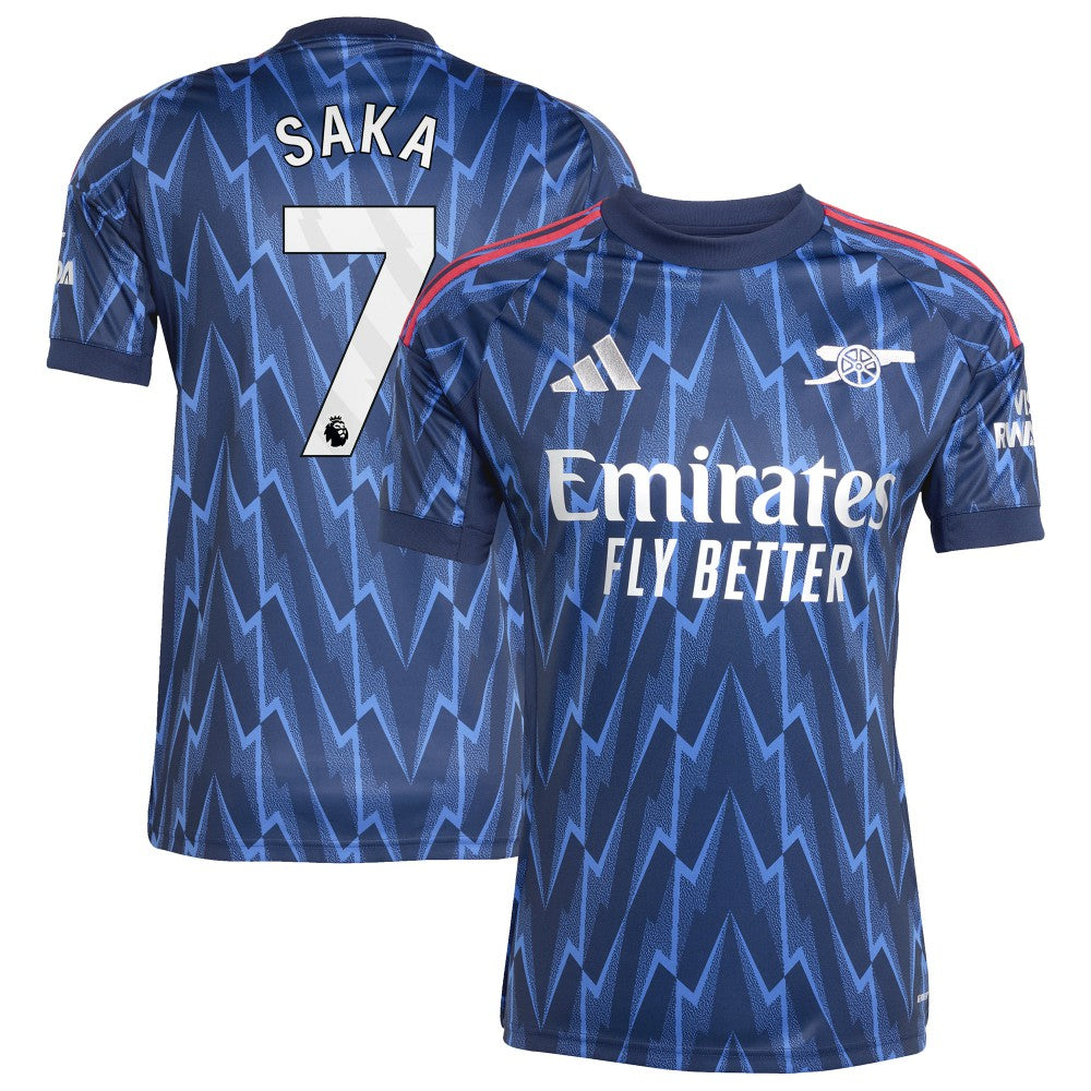 Bukayo Saka Arsenal 2025/26 Away Replica Player Jersey on sale - Blue 