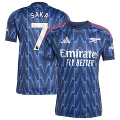 Bukayo Saka Arsenal 2025/26 Away Replica Player Jersey on sale - Blue 