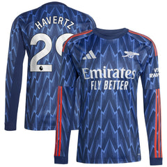 Kai Havertz Arsenal 2025/26 Away Replica Long Sleeve Player Jersey on sale - Blue 