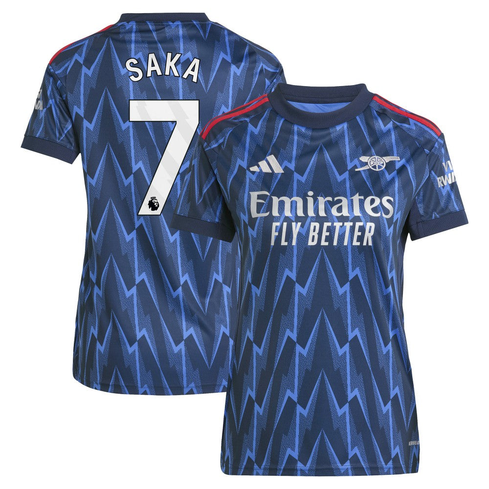 Bukayo Saka Arsenal Women's 2025/26 Away Replica Player Jersey on sale - Blue 