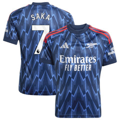 Bukayo Saka Arsenal Youth 2025/26 Away Replica Player Jersey on sale - Blue 