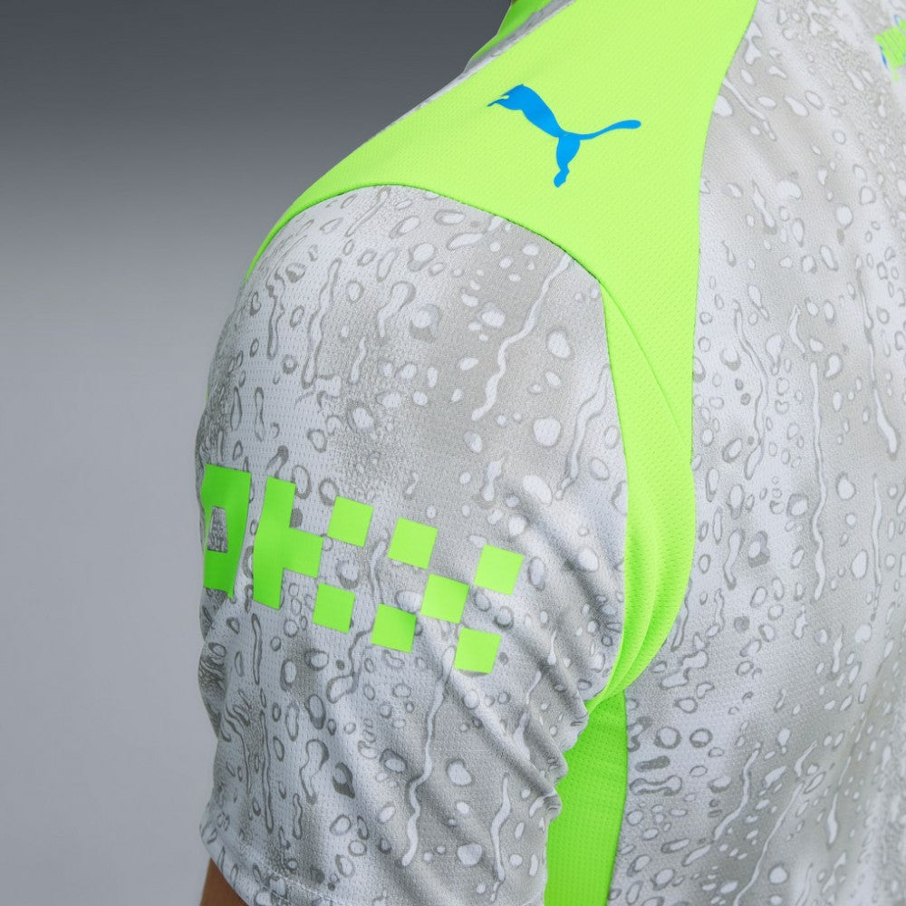 Manchester City 2025/26 Third Replica Jersey Discount - Gray/Neon Green 