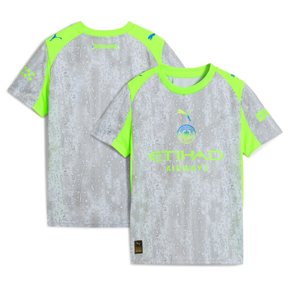 Manchester City Youth 2025/26 Third Replica Jersey Discount - Green/Neon Green 
