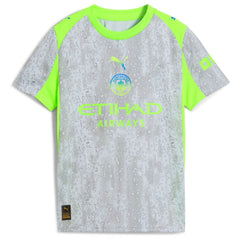 Manchester City Youth 2025/26 Third Replica Jersey Discount - Green/Neon Green 