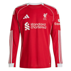 Virgil van Dijk Liverpool  2025/26 Home Replica Long Sleeve Jersey Discount - Red 
