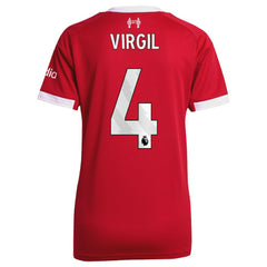 Virgil van Dijk Liverpool Women's 2025/26 Home Replica Jersey Discount - Red 