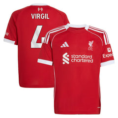 Virgil van Dijk Liverpool Youth 2025/26 Home Replica Jersey Discount - Red 