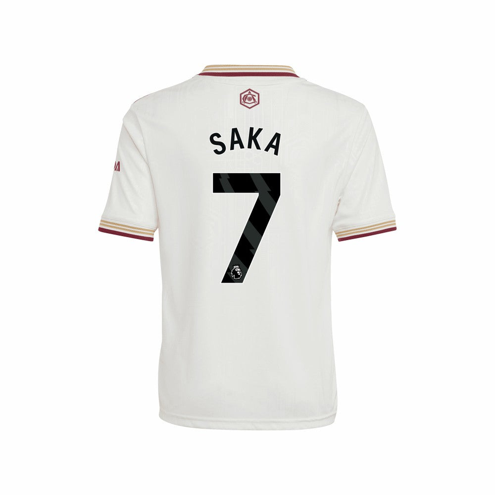 Bukayo Saka Arsenal Youth 2025/26 Third Replica Player Jersey on sale - White 
