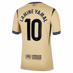 Lamine Yamal Barcelona 2025/26 Away Stadium Replica Jersey on sale - Gold 