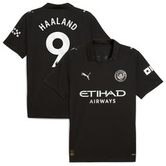 Erling Haaland Manchester City 2025/26 Away Replica Player Jersey Discount - Black 