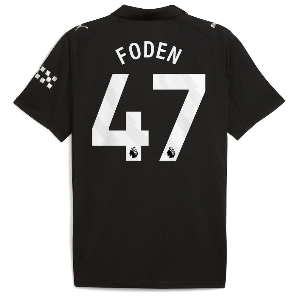 Phil Foden Manchester City 2025/26 Away Replica Player Jersey Discount - Black 