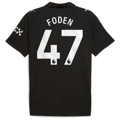 Phil Foden Manchester City 2025/26 Away Replica Player Jersey Discount - Black 