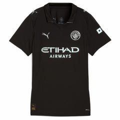 Erling Haaland Manchester City Women's 2025/26 Away Replica Player Jersey Discount - Black 