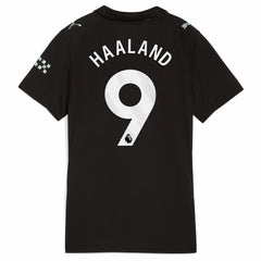 Erling Haaland Manchester City Women's 2025/26 Away Replica Player Jersey Discount - Black 
