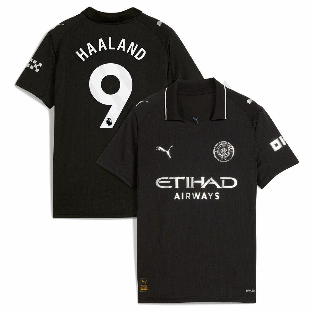 Erling Haaland Manchester City Youth 2025/26 Away Replica Player Jersey Discount - Black 