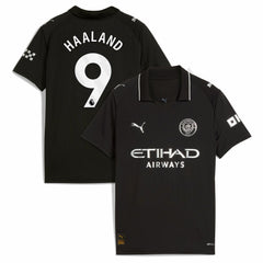 Erling Haaland Manchester City Youth 2025/26 Away Replica Player Jersey Discount - Black 