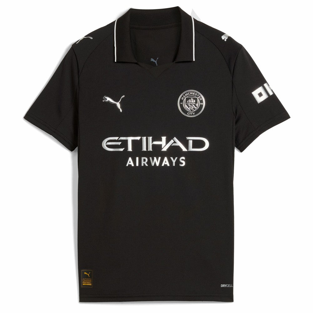 Erling Haaland Manchester City Youth 2025/26 Away Replica Player Jersey Discount - Black 