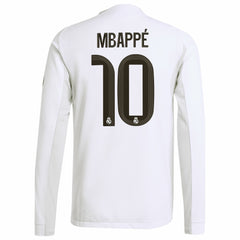 Kylian Mbappé Real Madrid 2025/26 Home Long Sleeve Player Jersey Discount - White 
