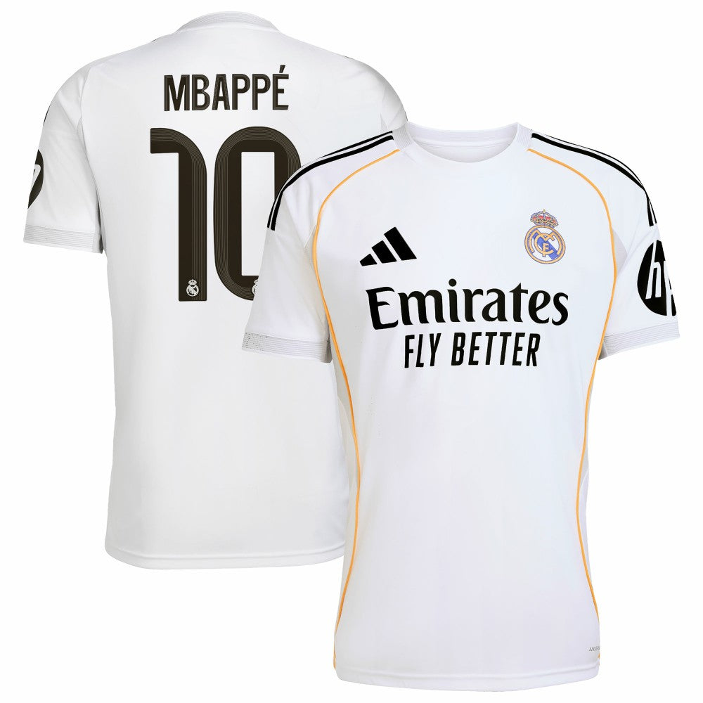 Kylian Mbappé Real Madrid 2025/26 Home Replica Player Jersey Discount - White 