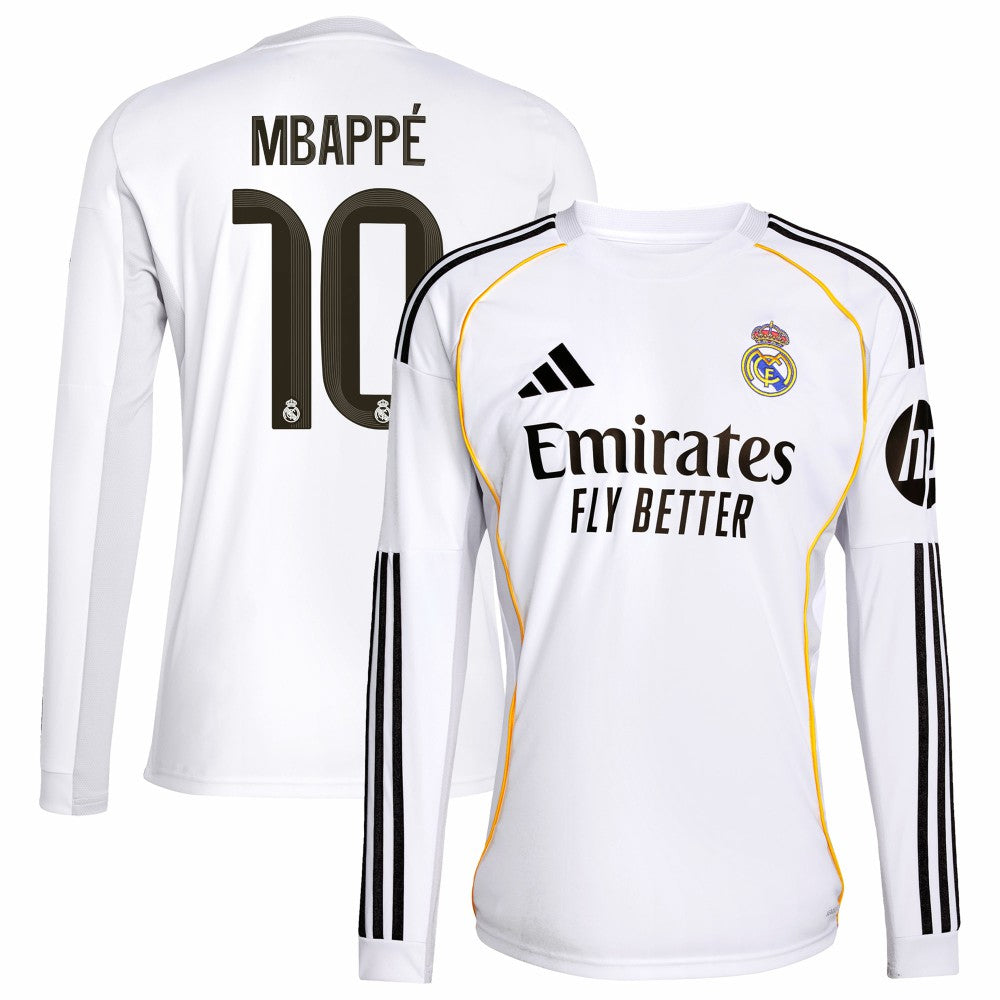 Kylian Mbappé Real Madrid 2025/26 Home Replica Player Jersey Discount - White 
