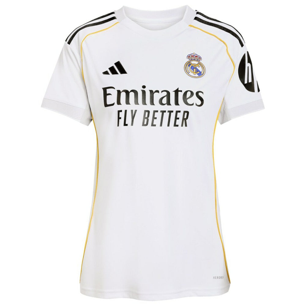 Kylian Mbappé Real Madrid Women's 2025/26 Home Replica Player Jersey Discount - White 