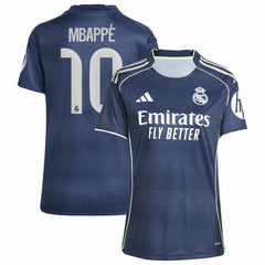 Kylian Mbappé Real Madrid Women's 2025/26 Away Replica Player Jersey for sale - Blue 