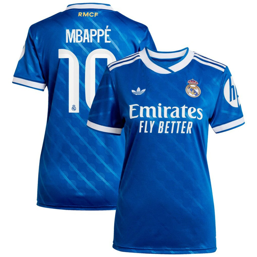 Kylian Mbappé Real Madrid Women's 2025/26 Third Replica Player Jersey Discount - Blue 
