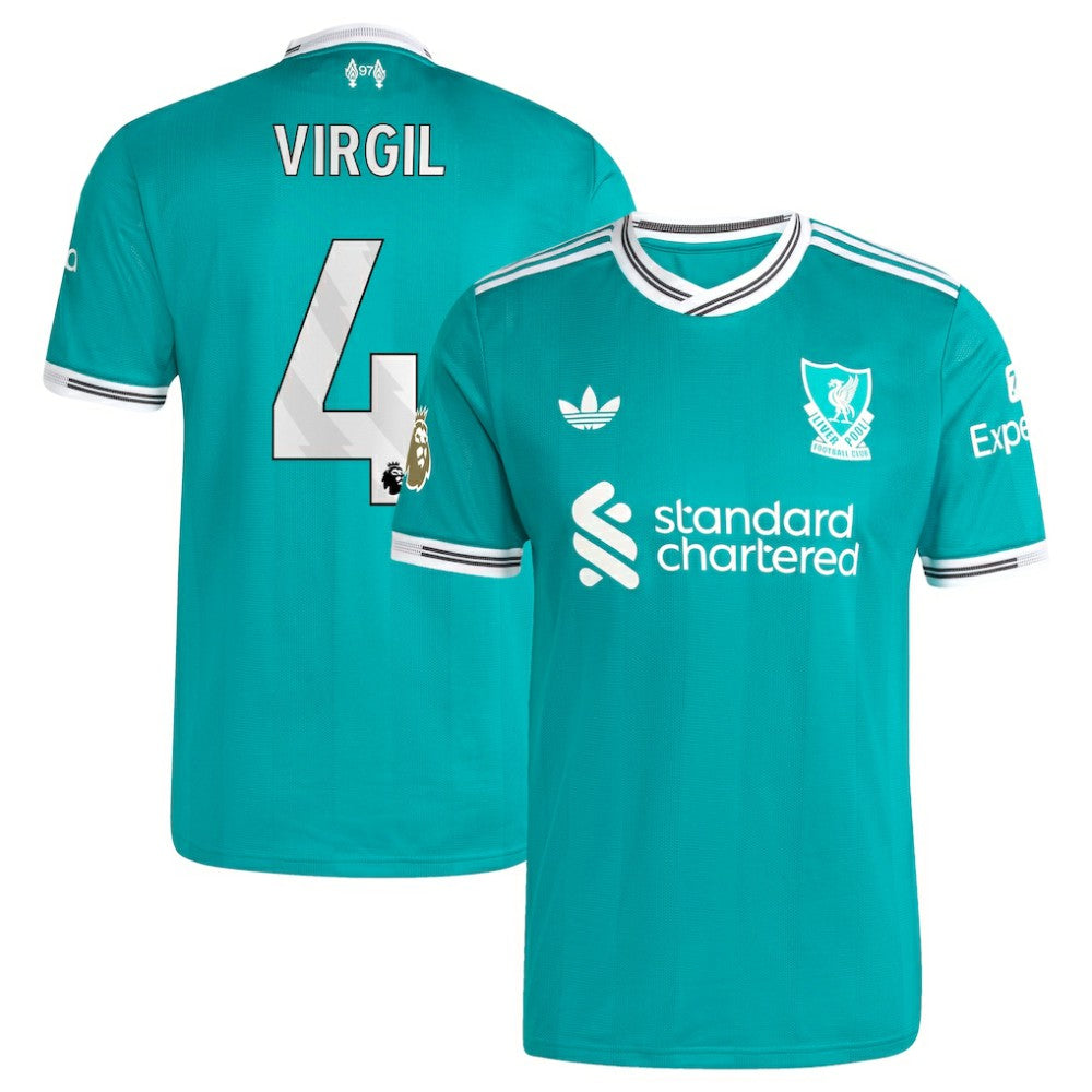 Virgil van Dijk Liverpool 2025/26 Third Player Jersey Discount - Green 