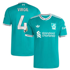 Virgil van Dijk Liverpool 2025/26 Third Player Jersey Discount - Green 