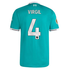 Virgil van Dijk Liverpool 2025/26 Third Player Jersey Discount - Green 