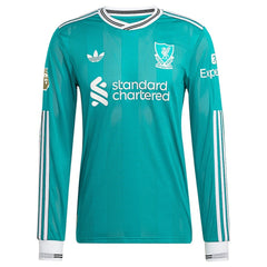 Virgil van Dijk Liverpool 2025/26 Third Long Sleeve Player Jersey Discount - Green 