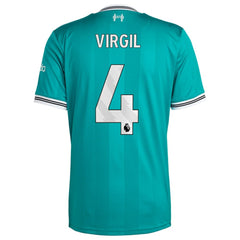 Virgil van Dijk Liverpool 2025/26 Third Replica Player Jersey Discount - Green 