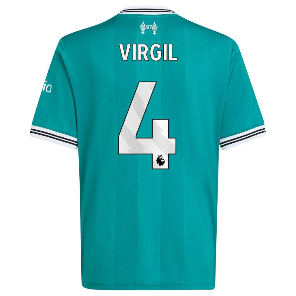 Virgil van Dijk Liverpool Youth 2025/26 Third Replica Player Jersey Discount - Green 
