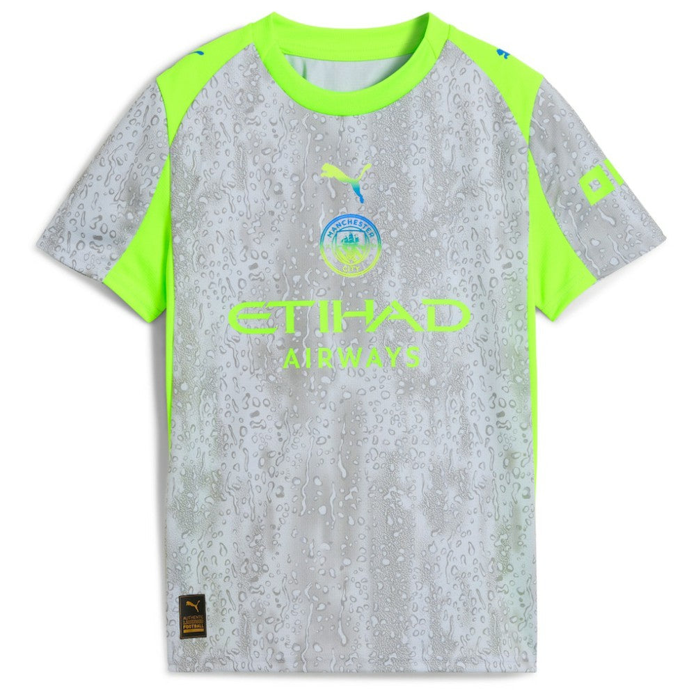 Manchester City Youth 2025/26 Third Replica Jersey Discount - Green/Neon Green 