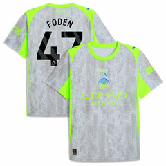 Manchester City 2025/26 Third Replica Jersey Discount - Green/Neon Green 