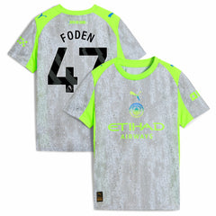 Manchester City Youth 2025/26 Third Replica Jersey Discount - Green/Neon Green 